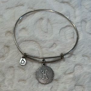 Alex & Ani Initial ‘K’ Charm Bracelet